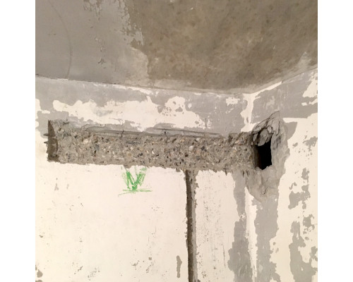 Штробление стены под нишу для дренажной помпы Hisense 150х70 мм. (Монолитный бетон)